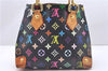 Authentic Louis Vuitton Monogram Multicolor Audra Hand Bag Black M40048 LV 1435E