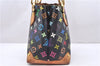 Authentic Louis Vuitton Monogram Multicolor Audra Hand Bag Black M40048 LV 1435E