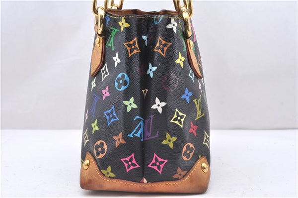 Authentic Louis Vuitton Monogram Multicolor Audra Hand Bag Black M40048 LV 1435E