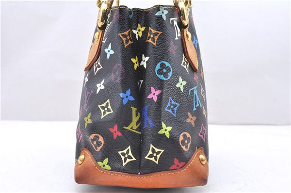 Authentic Louis Vuitton Monogram Multicolor Audra Hand Bag Black M40048 LV 1435E