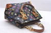 Authentic Louis Vuitton Monogram Multicolor Audra Hand Bag Black M40048 LV 1435E