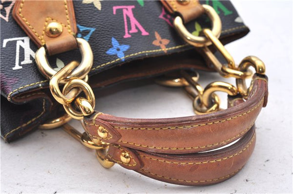Authentic Louis Vuitton Monogram Multicolor Audra Hand Bag Black M40048 LV 1435E