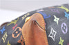 Authentic Louis Vuitton Monogram Multicolor Audra Hand Bag Black M40048 LV 1435E