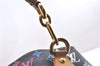 Authentic Louis Vuitton Monogram Multicolor Audra Hand Bag Black M40048 LV 1435E