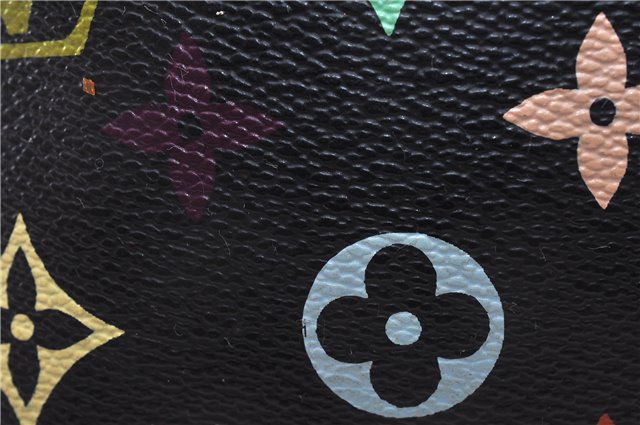 Authentic Louis Vuitton Monogram Multicolor Audra Hand Bag Black M40048 LV 1435E