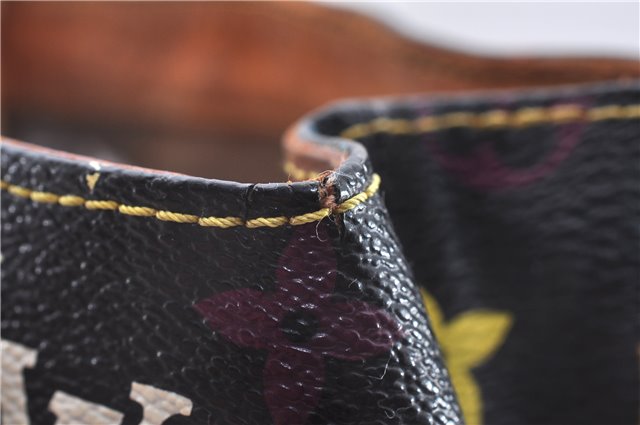 Authentic Louis Vuitton Monogram Multicolor Audra Hand Bag Black M40048 LV 1435E