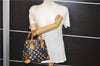 Authentic Louis Vuitton Monogram Multicolor Audra Hand Bag Black M40048 LV 1435E