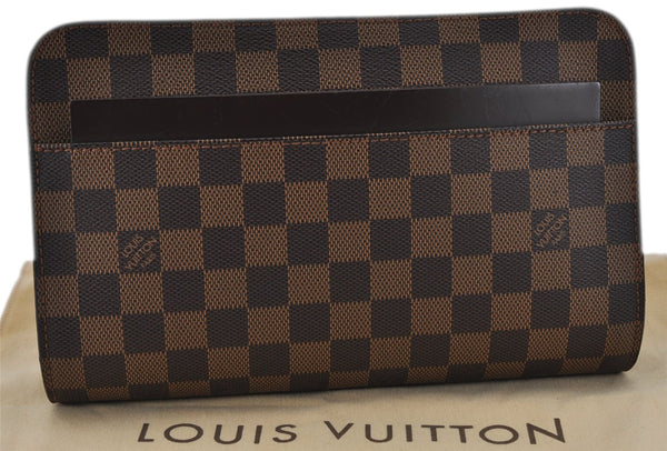 Authentic Louis Vuitton Damier Saint Louis Clutch Hand Bag Purse N51993 LV 1435F
