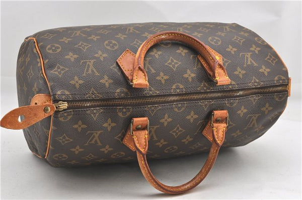 Authentic Louis Vuitton Monogram Speedy 35 Hand Boston Bag M41524 LV 1435G