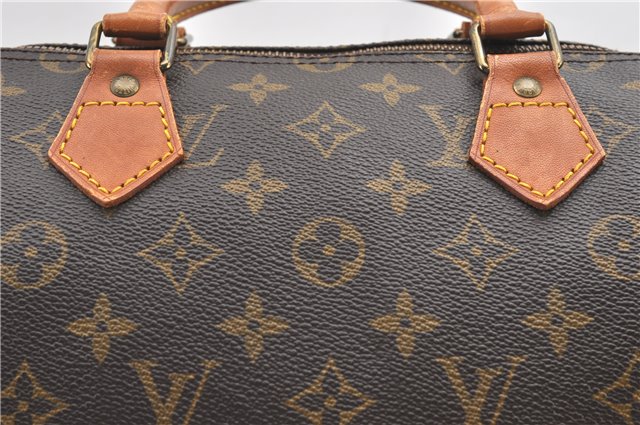 Authentic Louis Vuitton Monogram Speedy 35 Hand Boston Bag M41524 LV 1435G