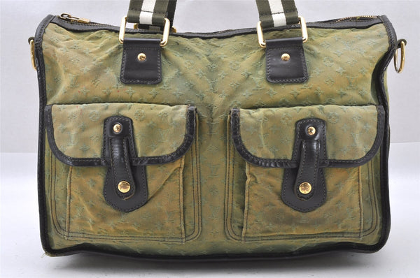 Auth Louis Vuitton Monogram Mini Sac Marie Kate 48h Hand Bag M42342 Green 1436I