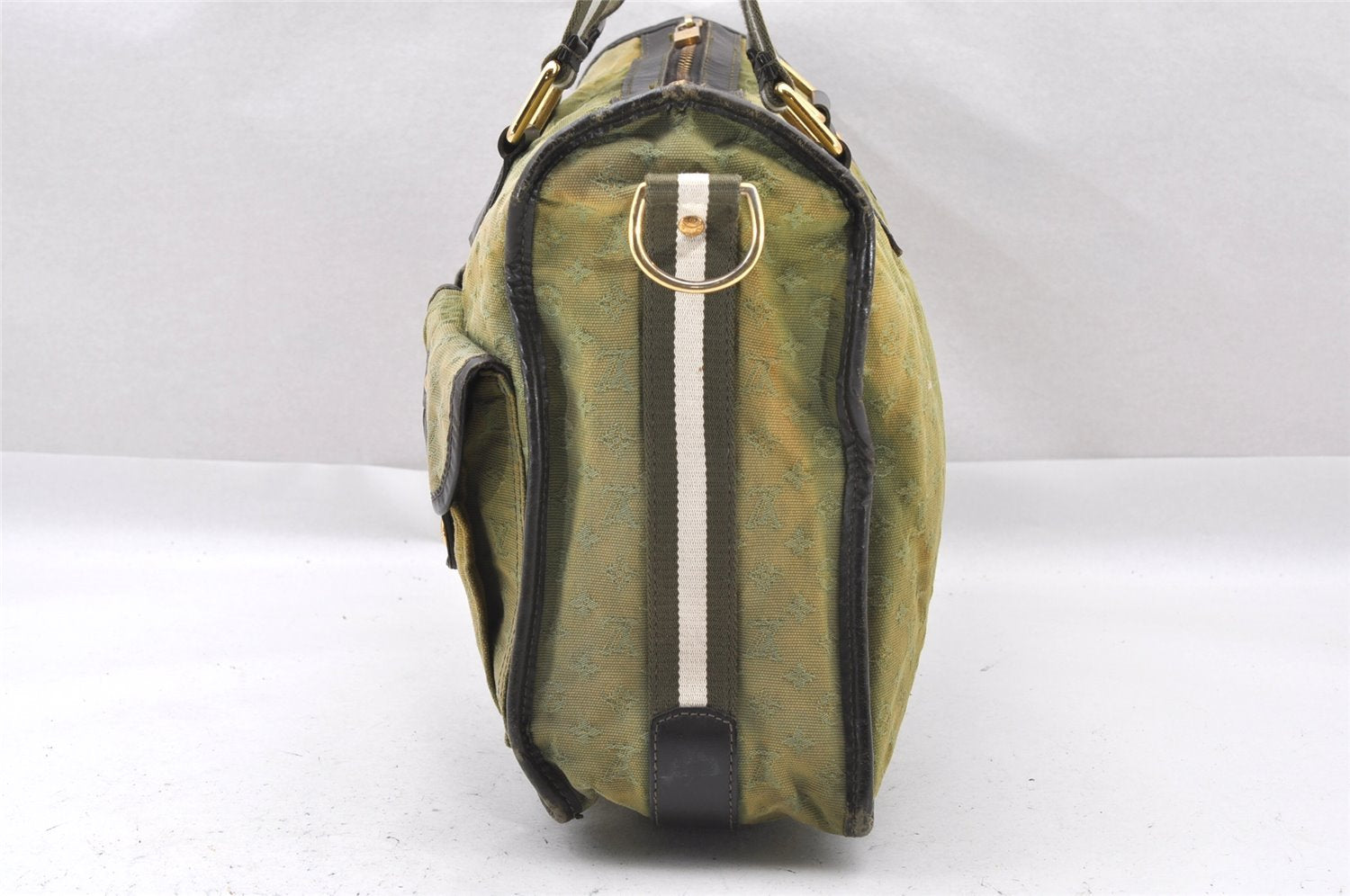 Auth Louis Vuitton Monogram Mini Sac Marie Kate 48h Hand Bag M42342 Green 1436I