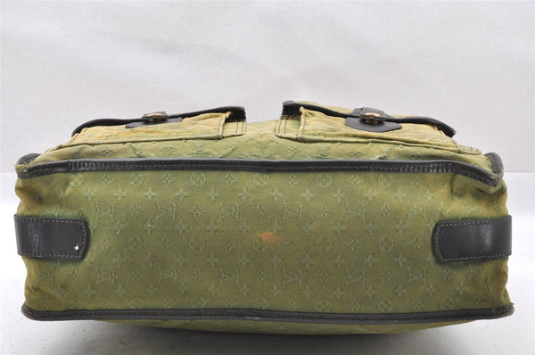 Auth Louis Vuitton Monogram Mini Sac Marie Kate 48h Hand Bag M42342 Green 1436I