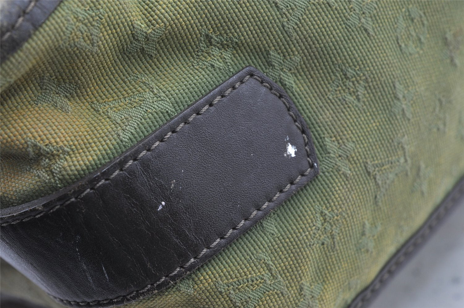 Auth Louis Vuitton Monogram Mini Sac Marie Kate 48h Hand Bag M42342 Green 1436I