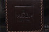 Authentic FENDI Zucca Hand Bag Pouch Purse Nylon Leather Brown 1437D