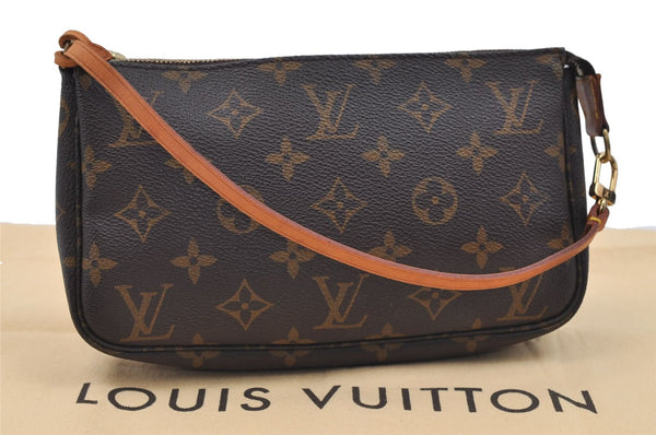 Authentic Louis Vuitton Monogram Pochette Accessoires Pouch M51980 LV 1437E