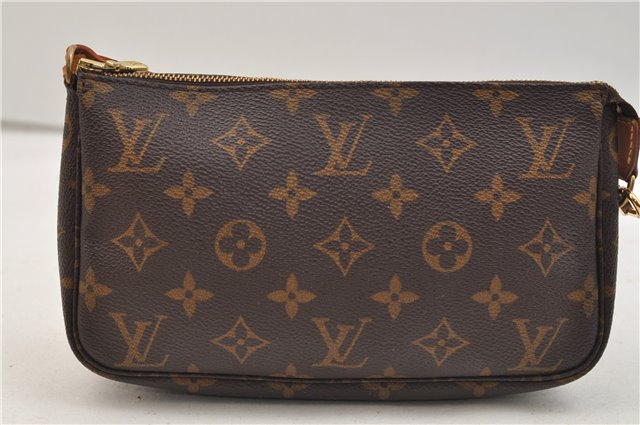 Authentic Louis Vuitton Monogram Pochette Accessoires Pouch M51980 LV 1437E