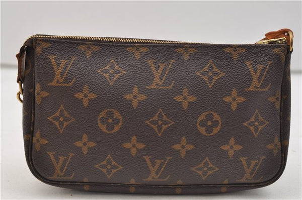 Authentic Louis Vuitton Monogram Pochette Accessoires Pouch M51980 LV 1437E