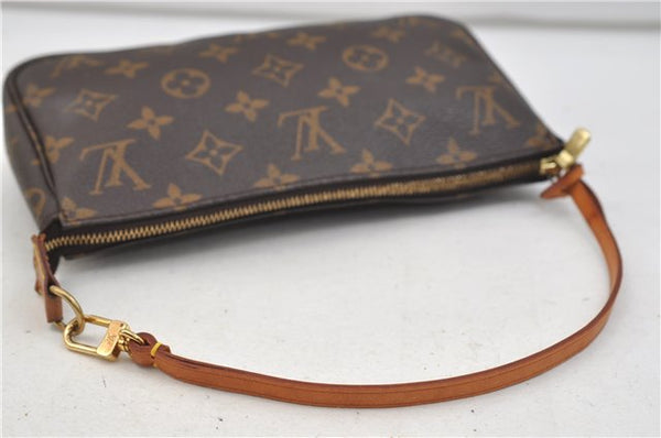 Authentic Louis Vuitton Monogram Pochette Accessoires Pouch M51980 LV 1437E