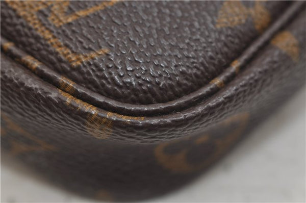 Authentic Louis Vuitton Monogram Pochette Accessoires Pouch M51980 LV 1437E