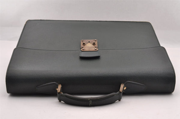 Authentic Louis Vuitton Taiga Serviette Moskova Briefcase Green M30034 LV 1437I