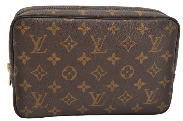 Auth Louis Vuitton Monogram Trousse Toilette 23 Clutch Hand Bag M47524 LV 1440I
