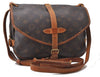 Auth Louis Vuitton Monogram Saumur 30 Shoulder Cross Body Bag M42256 LV 1441D