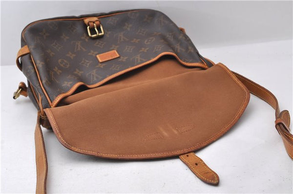Auth Louis Vuitton Monogram Saumur 30 Shoulder Cross Body Bag M42256 LV 1441D