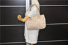 Authentic CHANEL New Travel Line Shoulder Hand Bag Nylon Leather Beige 1441E