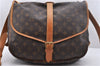 Auth Louis Vuitton Monogram Saumur 35 Shoulder Cross Body Bag M42254 LV 1442D