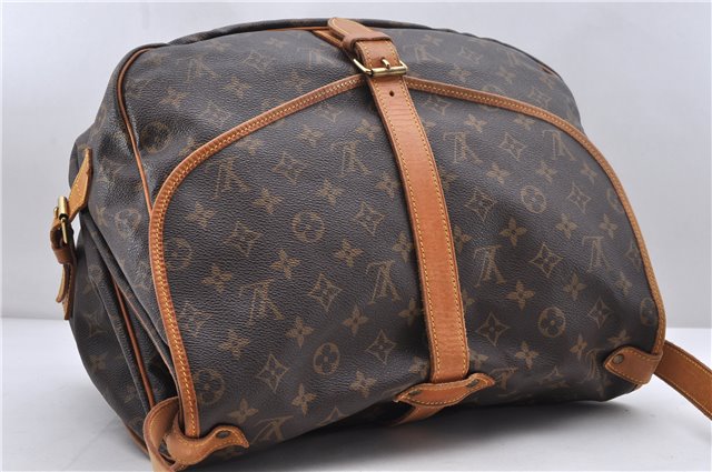 Auth Louis Vuitton Monogram Saumur 35 Shoulder Cross Body Bag M42254 LV 1442D