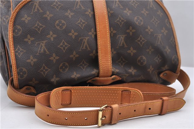 Auth Louis Vuitton Monogram Saumur 35 Shoulder Cross Body Bag M42254 LV 1442D