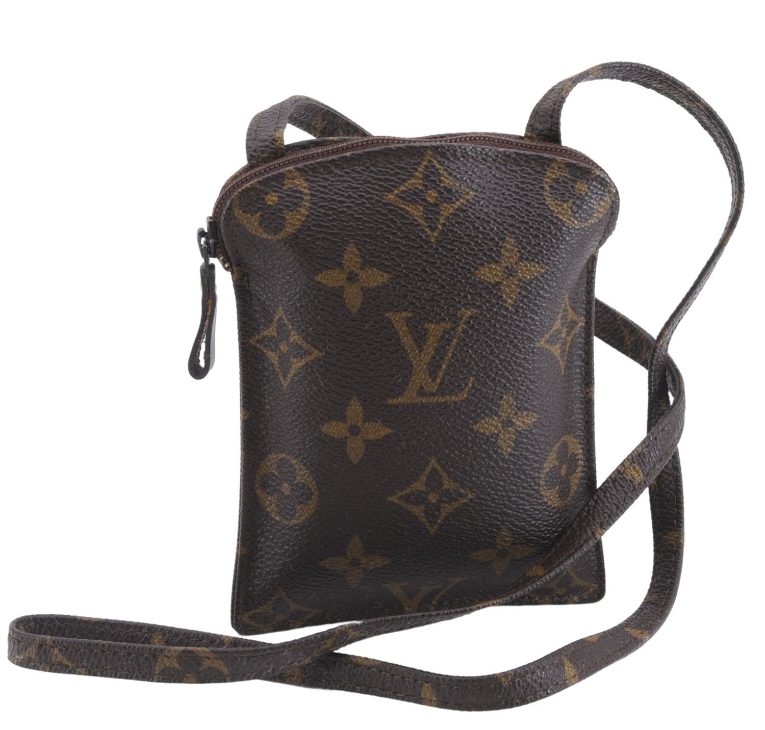 Authentic Louis Vuitton Monogram Pochette Secret Shoulder Bag M45484 LV 1442E
