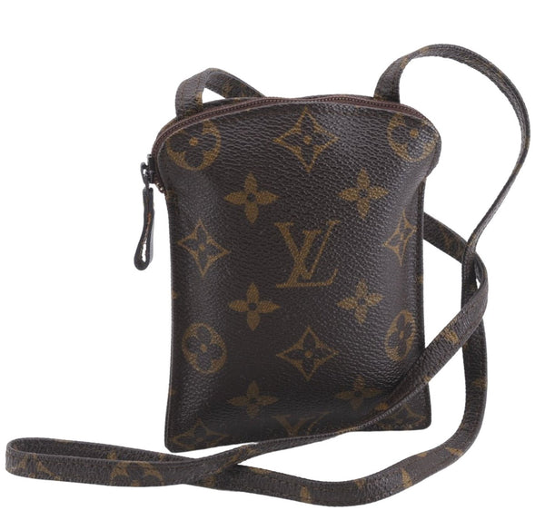 Authentic Louis Vuitton Monogram Pochette Secret Shoulder Bag M45484 LV 1442E