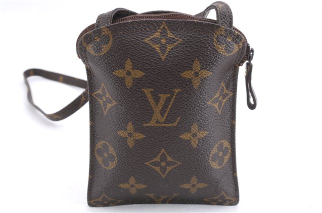 Authentic Louis Vuitton Monogram Pochette Secret Shoulder Bag M45484 LV 1442E
