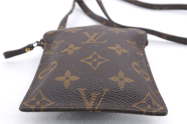 Authentic Louis Vuitton Monogram Pochette Secret Shoulder Bag M45484 LV 1442E