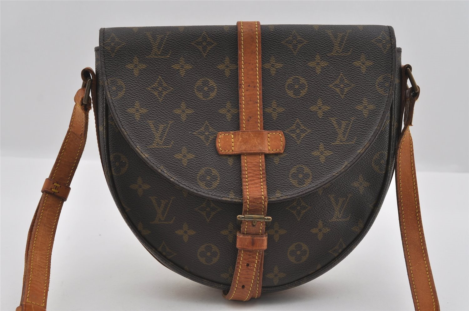 Authentic Louis Vuitton Monogram Chantilly GM Shoulder Cross Bag M51232 LV 1442I