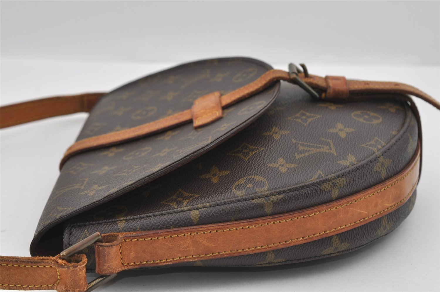 Authentic Louis Vuitton Monogram Chantilly GM Shoulder Cross Bag M51232 LV 1442I