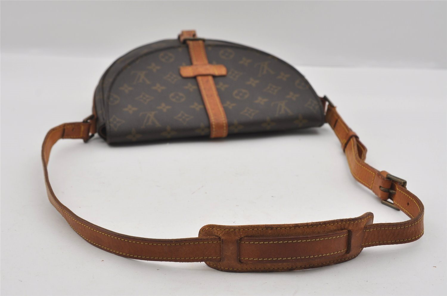 Authentic Louis Vuitton Monogram Chantilly GM Shoulder Cross Bag M51232 LV 1442I