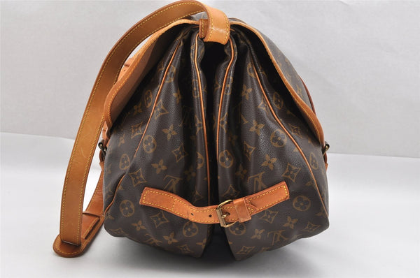 Authentic Louis Vuitton Monogram Saumur 35 Shoulder Cross Bag M42254 LV 1443I
