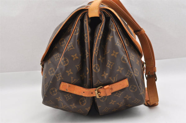 Authentic Louis Vuitton Monogram Saumur 35 Shoulder Cross Bag M42254 LV 1443I