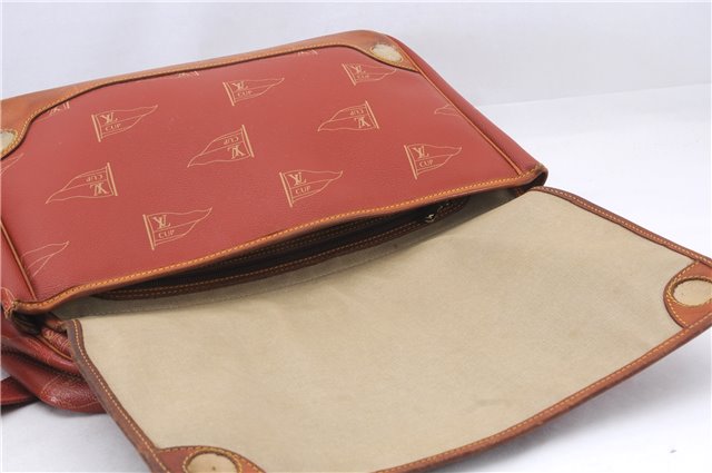 Auth Louis Vuitton LV Cup Calvi Messenger Shoulder Cross Bag M80028 Orange 1444E