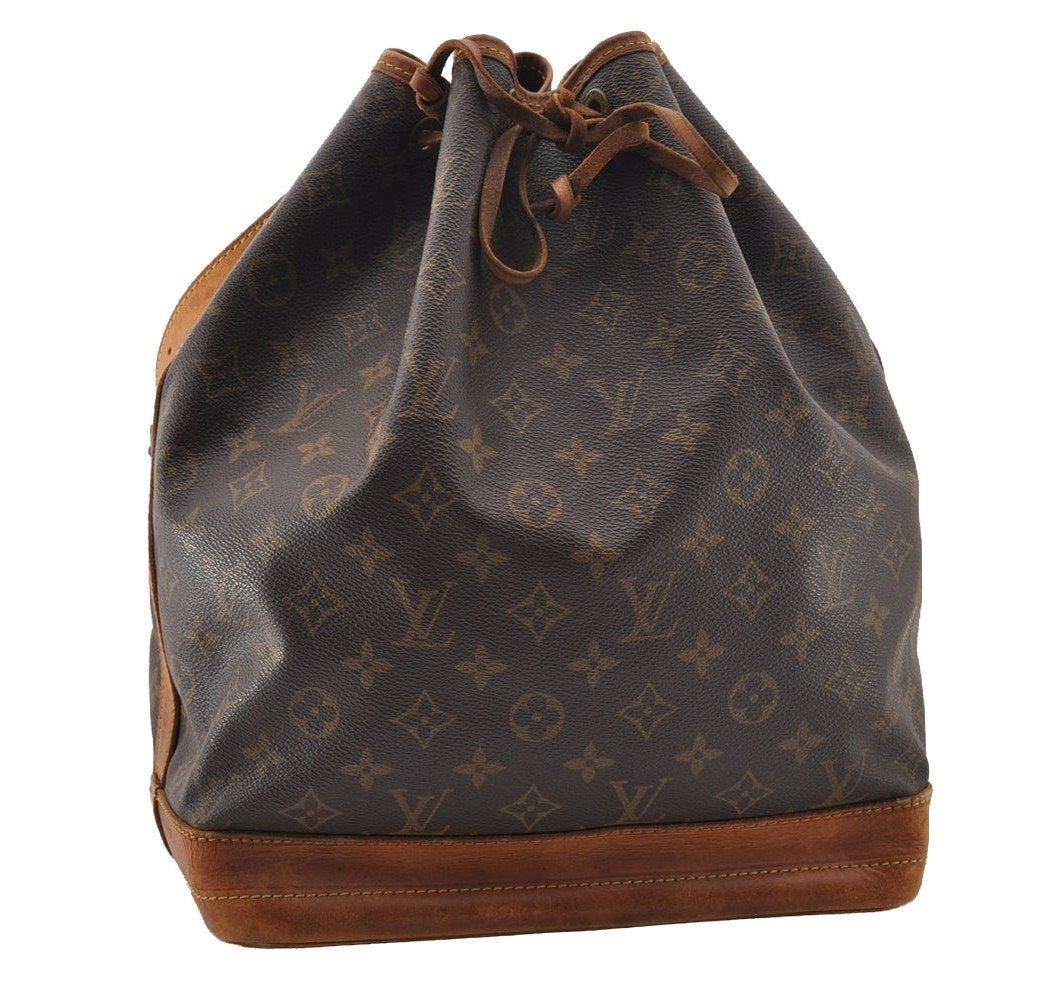 Authentic Louis Vuitton Monogram Noe Shoulder Drawstring Bag M42224 LV 1444I