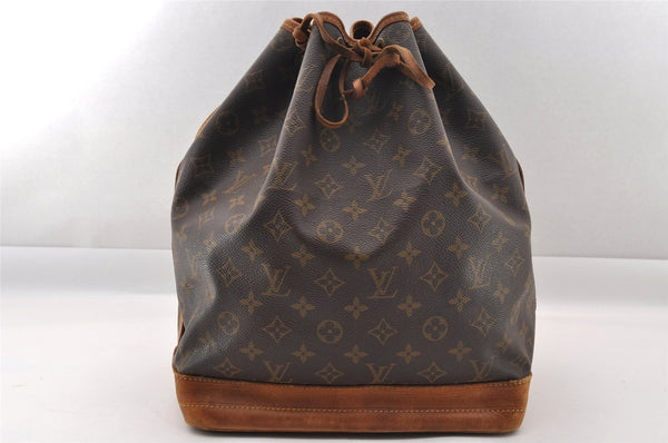 Authentic Louis Vuitton Monogram Noe Shoulder Drawstring Bag M42224 LV 1444I