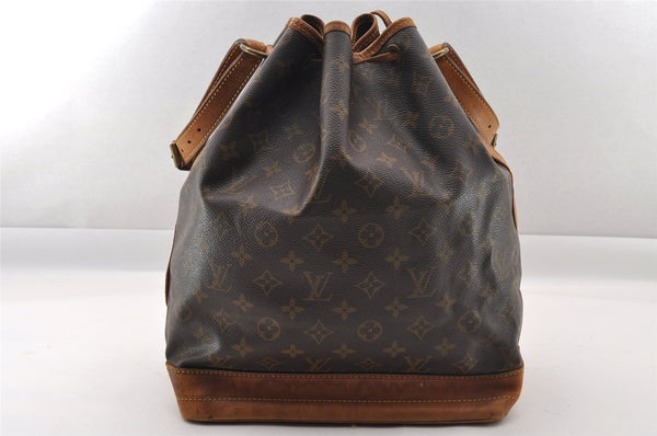 Authentic Louis Vuitton Monogram Noe Shoulder Drawstring Bag M42224 LV 1444I