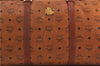 Authentic MCM Visetos Leather Vintage 2Way Travel Boston Bag Brown 1445D