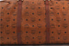 Authentic MCM Visetos Leather Vintage 2Way Travel Boston Bag Brown 1445D