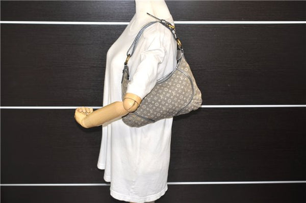 Auth Louis Vuitton Monogram Mini Lin Manon PM Shoulder Bag Gray M95620 LV 1445E