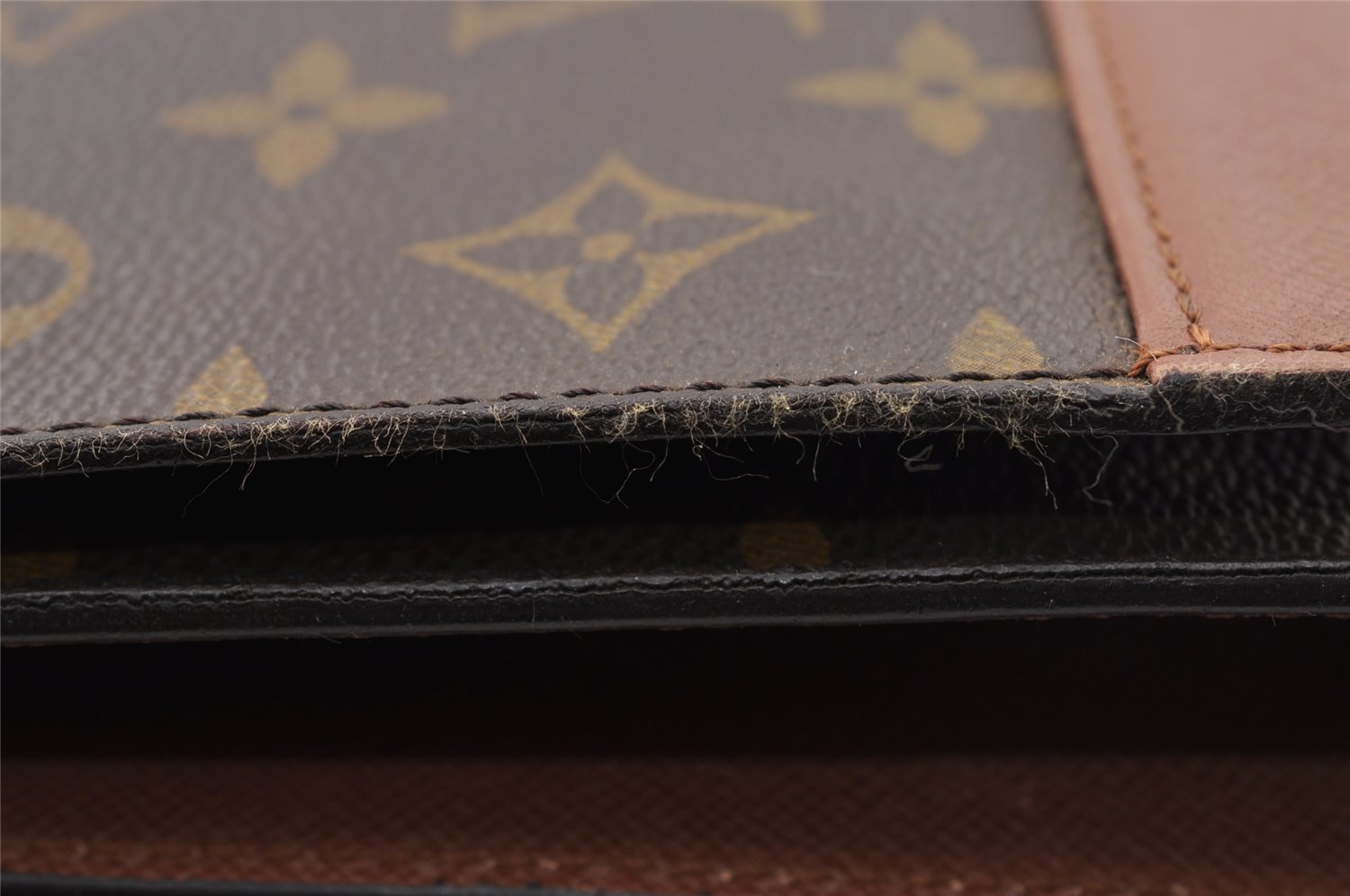 Authentic Louis Vuitton Monogram Porte Envelope Documents Case M51801 LV 1445I