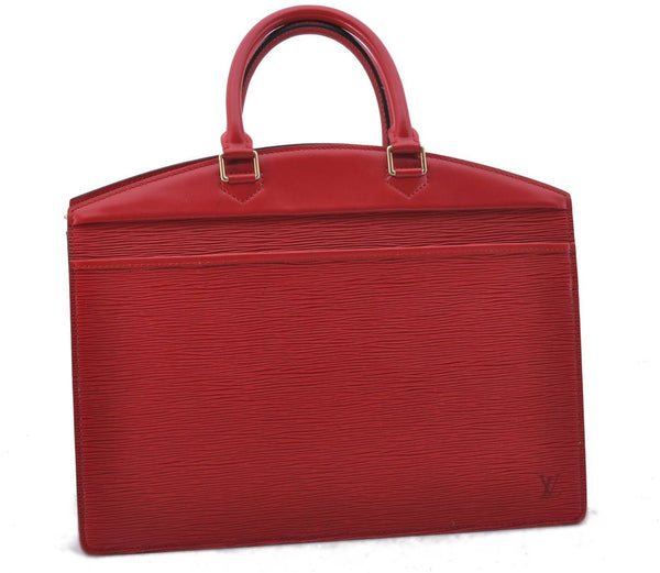 Authentic Louis Vuitton Epi Riviera Hand Bag Red M48187 LV 1446D